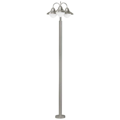 Image of Eglo Lighting Sidney 3 Light Outdoor Lamp Post Stainless Steel IP44, E27