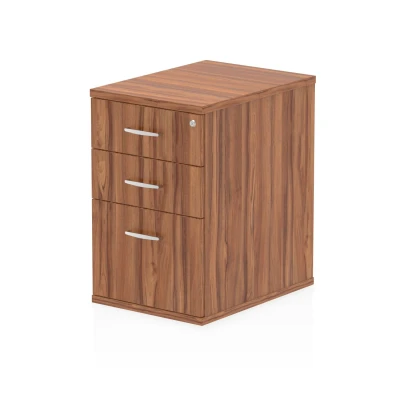 Image of Impulse 600 Desk High Pedestal 3 Drawer Walnut I000129