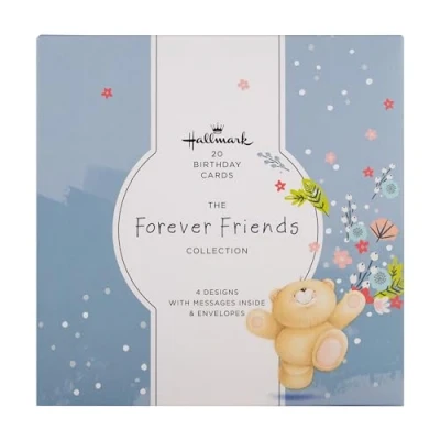 Image of Hallmark Birthday Cards Multipack of 20 in 4 Forever Friends Designs