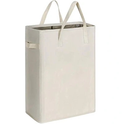 Image of Chrislley Slim Laundry basket Small Foldable Hamper Collapsible Washing Sturdy Bin with Handle