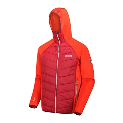Image of Regatta Andreson Iv Hybrid Quilted Jacket with Hood, Lightweight and Elastic Fabric Water Repellent Baffled Insulated/Quilted Jackets Men