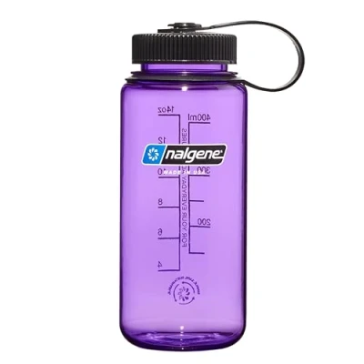 Image of Nalgene Sustain Tritan BPA Free Water Bottle Made with Material Derived from 50% Plastic Waste, 16 OZ, Wide Mouth, Purple