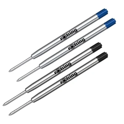 Image of Rotring Tikky Pen refill black (M) and blue Pack of 4
