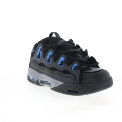 Image of Osiris Mens D3 2001 Skate Inspired Sneakers Shoes, Black/Grey/Blue, 9 UK