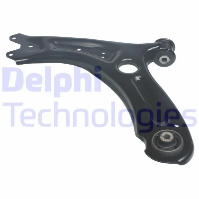 Image of 5C0407151A, 5C0407151D Suspension Arm DELPHI TC2732 without ball joint Left, Lower Trailing Sheet Steel VOLKSWAGEN: Jetta 4
