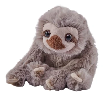 Image of Wild Republic Pocketkins Eco Sloth, Stuffed Animal, 5 Inches, Plush Toy, Made from Recycled Materials, Friendly