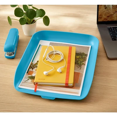 Image of Leitz A4 Letter Tray, Pack of 6, Soft Blue, Cosy Series, 53580061