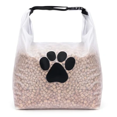 Image of BELLE VOUS Large Pet Food Storage Bag 40 Cup Dog Travel for Kibble Container Camping &amp; Boarding Keeps Fresh