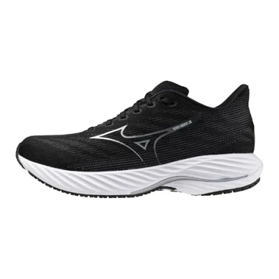 Image of Mizuno Men&#039;s Wave Rider 28 Running Shoe, Black silver, 11