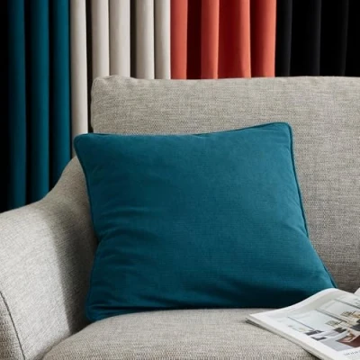 Image of Catherine Lansfield Wilson Velvet 45x45cm Cushion Green