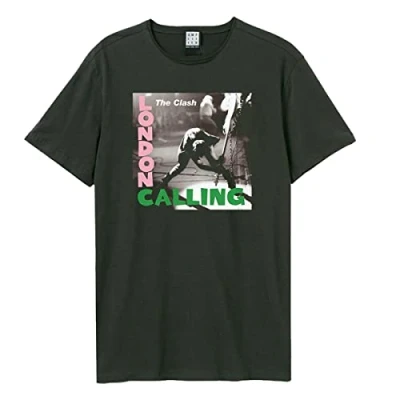 Image of AmplifiedThe Clash London Calling Charcoal T Shirt (XL)
