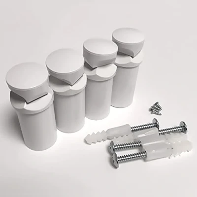Image of MyHomeware White Set of Universal Brackets for Heated Towel RAIL Radiator Flat Or Curved