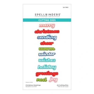 Image of Spellbinders S4 1360 Christmas Greetings Etched Dies from The Home for Holidays Collection