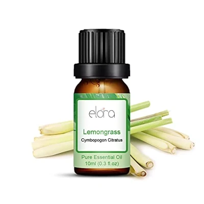 Image of Elora 10ml Lemongrass Essential Oil, 100% Pure &amp; Natural