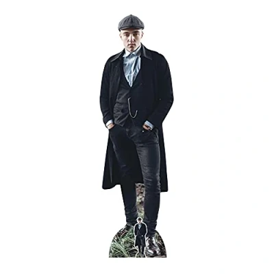 Image of STAR CUTOUTS Cardboard Cutout SC1190 British 1920S Gangster Peaky Blinders Watch Chain for Fans, Parties and Collectors Height 179cm, Solid, Multicolour, Regular