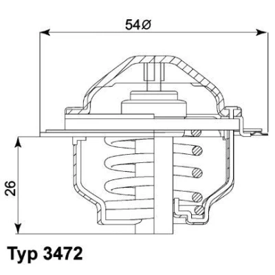 Image of MN980137 Engine thermostat WAHLER 3472.87D 87C with seal VOLKSWAGEN: Golf 6, Tiguan I, 5, AUDI: A6 C6 Saloon, A4 B7 Avant