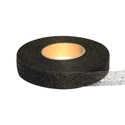 Image of Uoking 70 Yards Wonder Web Hemming Tapes, 30mm Width Iron on Hem Tape, Adhesive Fabric Fusing Tape for Curtain Jeans Trousers School Clothes Black