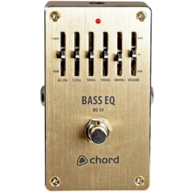 Image of Chord Guitar Effects Pedal BQ 50 5 band Bass EQ Pedal: Precision Tone Shaping for Guitarists with Adjustable Frequency Sliders and Durable Design