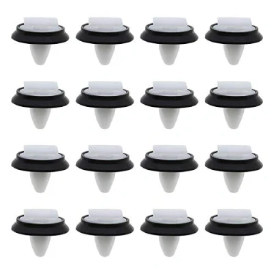 Image of Create idea 100Pcs 856543 71728806 Car Door Panel Moulding Trim Clips Retainers Plastic Fasteners with Black Rubber Seal Fits 9mm Hole