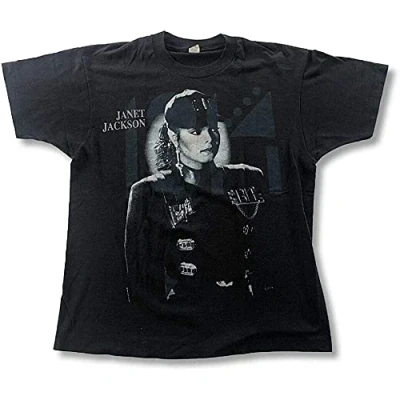 Image of Janet Jackson Shirt Tshirt 1990 Rhythm Nation tee The Jacksons 5 Pop 90s Black M