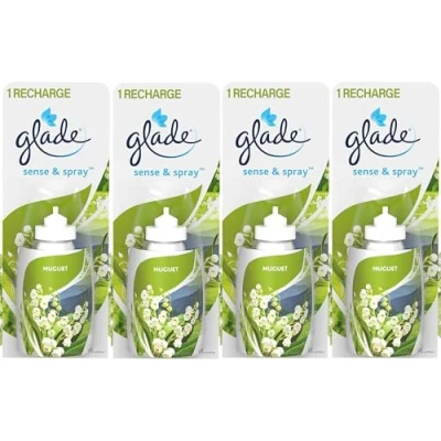Image of 4 x Glade Sense and Spray Refill 18ml Muguet (Lily of the Valley)