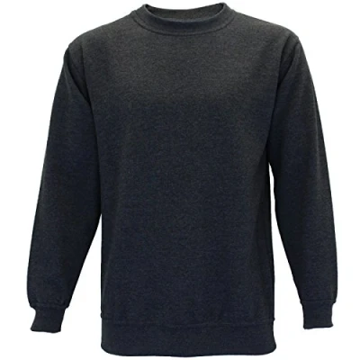 Image of Absolute Apparel Mens AA24 Regular Big Size Gym Sterling Sweatshirt Crew Neck Charcoal