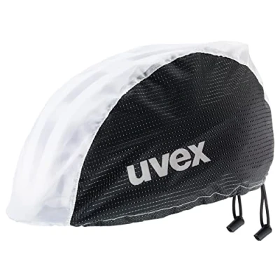 Image of uvex Rain Cap Bike Wind &amp; Water Resistant Flexible Fit Black White S/M