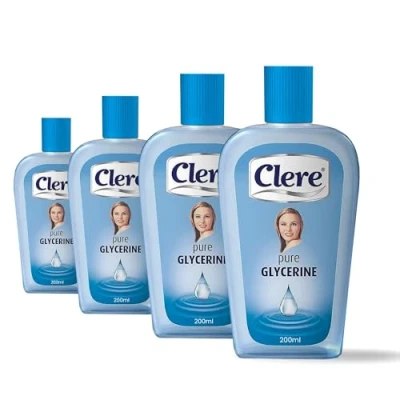 Image of Clere BP Pure Glycerine For Versatile Skin Care, Softening and Moisturizing 200 ml (Pack 4)