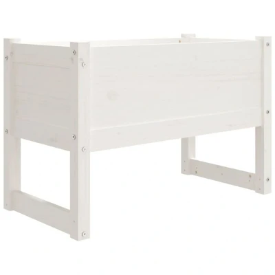 Image of vidaXL Planter White 78x40x52 cm Solid Wood Pine