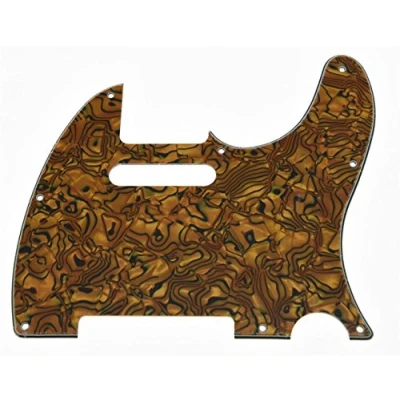 Image of KAISH 8 Hole Tele Style Pickguard TL Guitar Pick Guard Scratch Plate for Tele/Telecaster Tiger Stripe
