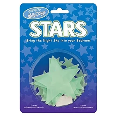 Image of Tobar 10670 Stick N Glow Stars, Mixed, Small, Medium