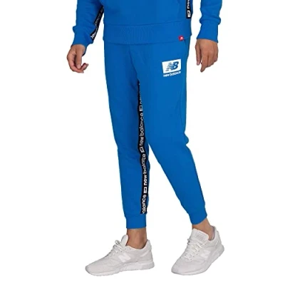 Image of New Balance Men&#039;s Essentials Winterized Fleece Joggers, Blue, M