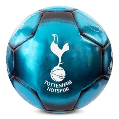 Image of Hy Pro Officially Licensed Tottenham F.C. Classic Signature Football Metallic, Size 5, Spurs, Training, Match, Merchandise, Collectible For Kids and Adults, Blue