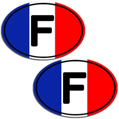 Image of Biomar Labs® 2 x Vinyl Stickers Decals France National French Flag Car Motorcycle Helmet B 195