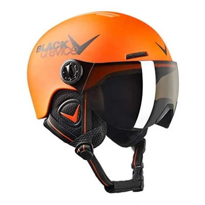 Image of Black Crevice Leogang Children&#039;s Visor Helmet Matte Orange/Black, 52 54 cm