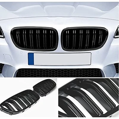 Image of Fits for BMW F10 F11 5 Series Gloss Black Grills Sport Front Grill 01/10