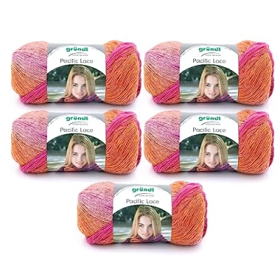 Image of Gründl Pacific Lace Pack of 5, Hibiscus 03, 5X 100g