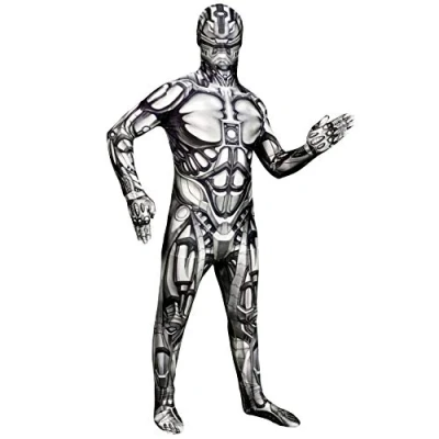 Image of Morphsuits Official Android Monster Kids Halloween Fancy Dress Costume Large (Age 10 12)