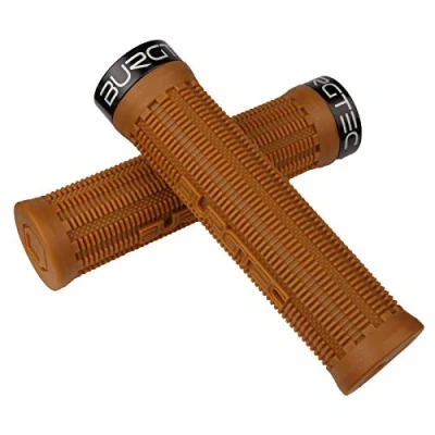 Image of Burgtec Bartender Pro Greg Minnaar MTB Grips Gum/Single Lock On Mountain Bike Biking Cycling Cycle Trail Enduro Riding Ride Comfort Handle Bar Handlebar Race Part Locking Tacky Rubber Pair