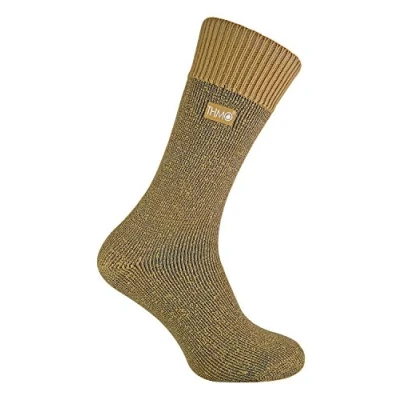 Image of THMO 1 Pair Mens Thick Winter Warm Thermal Socks with Comfort Top &amp; Smooth Toe Seam (6 11 uk, 31 Beige)