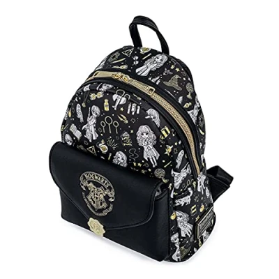 Image of loungefly Harry Potter Magical Elements AOP Mini Backpack, Multi, One Size,