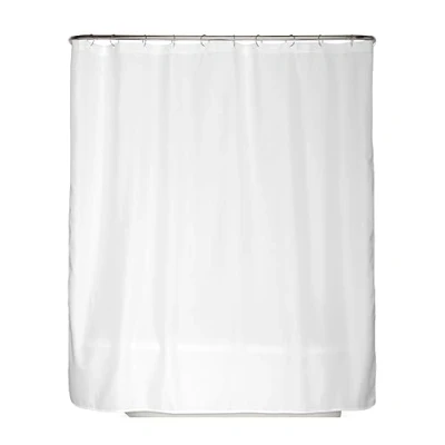Image of arteneur® Shower Curtain White Anti Mould Curtains 180 x cm Recycled with Oeko Tex Standard 100 Weighted Hem, Opaque, Waterproof, Washable, 12 Rings &amp; E Book