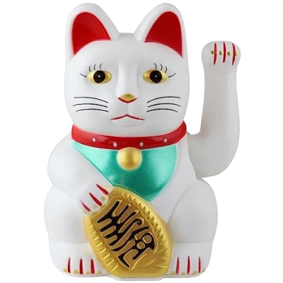 Image of Freak Scene Lucky cat Maneki Neko Waving 15 cm white