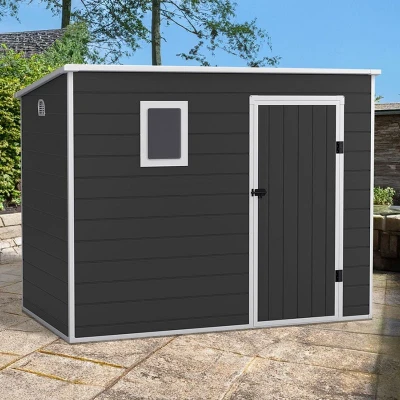 Image of 8&#039; x 4&#039; Lotus Oxonia Pent Plastic Shed with Floor (2.36m 1.3m)