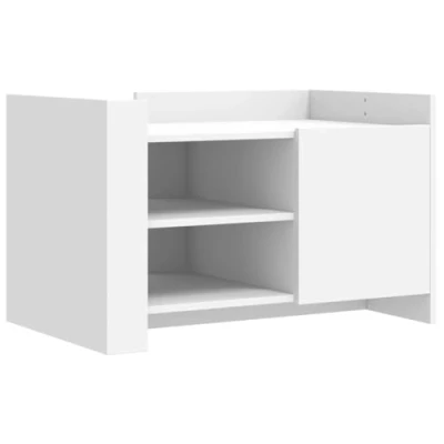 Image of vidaXL Coffee Table White 80x50x50 cm Engineered Wood Modern Living Room Storage