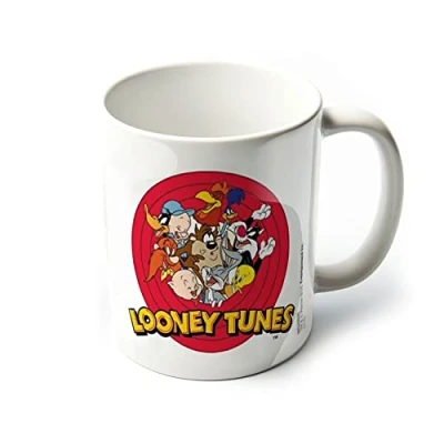 Image of Pyramid International Looney Tunes Mug (Logo Design) 11oz Ceramic Coffee Mug, Cups and Mugs for Women Men, Kids Official Merchandise