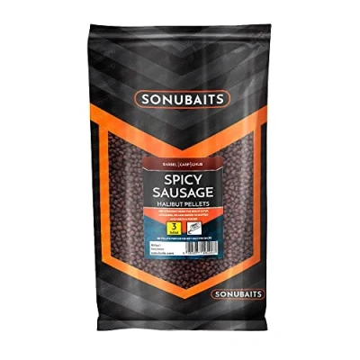 Image of Sonubaits Spicy Sausage Halibut Pellets 3mm Fishing Bait
