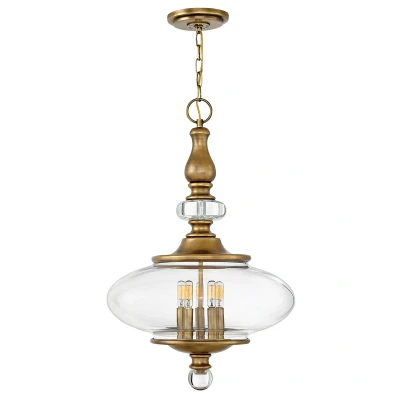 Image of Wexley 5 Light Ceiling Pendant Brass, E14