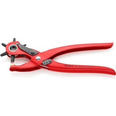 Image of Knipex Revolving Punch Pliers red powder coated 220 mm (self service card/blister) 90 70 SB