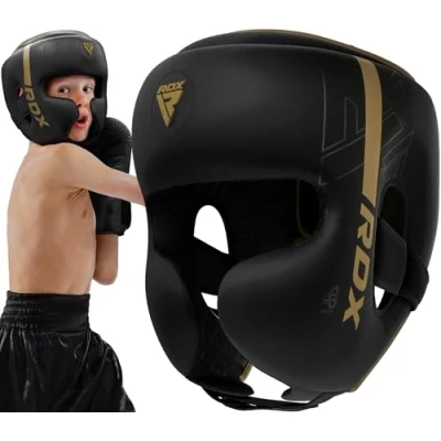 Image of RDX Kids Headguard for Boxing, Adjustable Padded KARA Youth Head Gear Cheeks, Forehead, MMA Training, Muay Thai, Kickboxing, Sparring, Martial Arts, Karate, Taekwondo Juniors Girls Boys Helmet